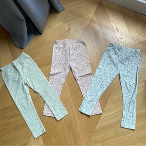 Bundle lot of 3 Jamie Kay Kids Leggings Set - Blue, Green, Pink Floral size 4T